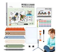 Genérico Geometric Puzzle Game 25 x 2,83 x 32,59 cm | Board Educational Jigsaw Puzzle - Mathematical Teaching Aids, Creative Magnetic Pattern Blocks Jigsaw For Boy, Girls
