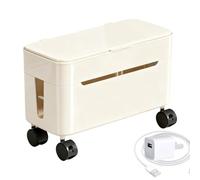Genérico Gestion : roulettes de rangement en ABS de 30,5 cm, support pour chargeur de table, stockage technologique robuste qui maintient les câbles bien rangés, Blanc, Consulte la descripción, Voir