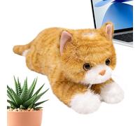 Genérico Gewichtetes Katzen Plüschtier,45 cm Plüschtier Beruhigende Katzen Schlafbegleiter Kissen,Für Kinder Erwachsene Zuhause Bett Sofa Büro Geburtstag Weihnachten Reisen