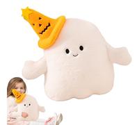 Generico Ghost Pillow Halloween - Cute Plush Cushion, Funny Stuffed Doll | Decorative Throw Pillow with Pumpkin Hat, Evil Horn Accent Ghost Toy for Sofa Bed Room Festive Holiday Home Decoration