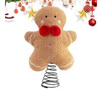 Genérico Gingerbread - Topper d'arbre de Noël | Décoration d'arbre de vacances, décoration de cheminée, table de salle à manger, étagère, maison d'hiver intérieure, fête de Noël, CE