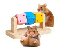 Generico Giocattoli Rosicchia - Kit de limage des dents en bois naturel pour hamster - Kit de construction d'entraînement mental, gerbilles, chinchillas, fournitures pour animaux faits à la main