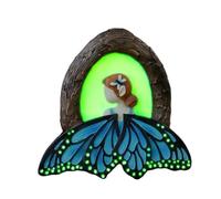 Genérico Glow in Dark Tree Decor - Butterfly Fairy, Outdoor Glow in The Dark Miniature Butterfly Fairy Resin Garden Statue, Tree Hanging Decoration for Yard, Lawn, Patio & Garden Night Lighting Decor