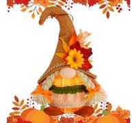 Genérico Gnom Plüschfigur | Thanksgiving Gnom Plüsch Mit LED Licht | Saisonale Deko Für Schreibtisch Nachttisch | Garten Tisch Yard Kamin