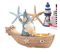 Genérico GNOME De Jardin - Gnomes De Jardin En Plein Air Sculpture Nain De Plage | Statues De Gnomes De Jardin En Résine, Décoration Amusante De Plein Air Pour Le Patio De La Plage Porche