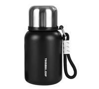 Genérico Gobelet isotherme réutilisable en acier inoxydable pour boissons chaudes et froides, sport, école, voyage, avec couvercle pour café, eau, thé, camping, bureau quotidien