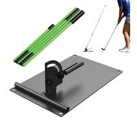 Genérico Golf Swing Trainer, Plane Motion Guide, 8,86 pouces Path Aid with Angle Marker, Portable Nylon with Flex Strap, Pratique Rig for Backyard, Training Device for Driving Range Compact Unit X