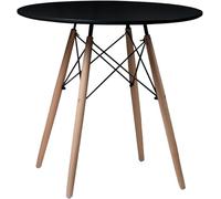 Generico GORICA Table basse LUNA ronde 80 cm bois Noir