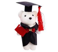 Genérico Graduation Bear 2025 Poupée de remise de diplôme en forme de bouquet d'animaux assis à signer comme souvenir spécial pour enseignants et étudiants