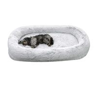 Genérico Grand lit pour chiens pour humains | Grottes de chats intérieures combinées pour chien chaud | Coussin de couchage pour chat non coulissant