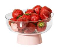 Generico Grand pour fruits avec piédestal d'échappement amovible - pour collation pivotante avec pieds de 17 cm, pièce maîtresse esthétique | plateau de service en rose pour Candy Key, banc