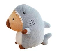 Genérico Grande de carpincho avec Costume de Requin - Figurine en Peluche Moelleuse, Jouet de Transformation novatrice | De Bureau pour Chambre Kawaii, Compagnon Confort pour l'est