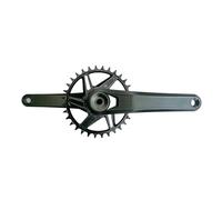 Generico Gravel vélo Colle Creuse manivelle CNC 7075-T6 for Broche Sram Dub avec Plateau 32t 129mm, 122.5mm(QB04-BLACK_160MM)