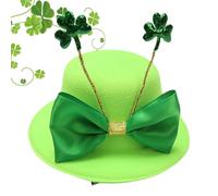 Genérico Green Top Hat Hat | St Patrick's Day Hat | Irish Holiday Caps Accessory, St Patrick's Green Top Hat Dress-up Costume, Irish Hat For Parties Favor And Tree Topper Accessory - Costume Hat