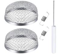 Generico Grille De Sortie D'air Chauffage - 2 En Acier Inoxydable Pour Prises D'air | Ventilation Automatique Journées Chaudes Pour Cuisine Caravane