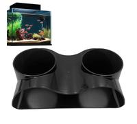 Genérico Grotte de crevettes pour aquarium : décorations d'angle avec courbe naturelle, cachette de vie aquatique à deux trous | Grotte d'élevage en céramique de substrat pour habitants
