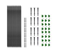 Genérico Grow Tunnel Greenhouse Hoop Cadre de Support de Jardinage en Fibre de Verre Pièces de Serrage Multifonctions Amovibles Kit de Filet Portable pour Flore