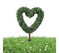 Generico Guirlande de coeurs - Topiaire en bois de buis en forme de coeur, panneaux de route avec vert artificiel, guirlande suspendue avec amour pour chemins intérieurs, cour, patio, porche, pelouse