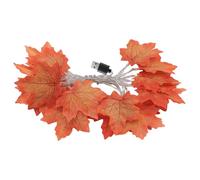 Genérico Guirlande lumineuse imperméable avec feuilles d'érable, 6 m, pour fêtes, chambre, maison, jardin, mariages, patio, véranda, balcon