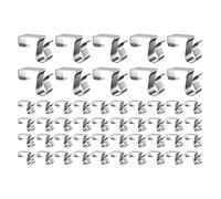 Generico Gutter Hooks For Outdoor Lights, Outdoor Seasonal Lighting Hooks, 50 pièces Holder Clamp Windproof For Patio Wall Ceiling Picture Tree Plants Outside