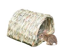 Genérico Häschenhaus - Bunny Hip, animal bunny hideaway lapin stable | Schilfgras Animal House, foin Bunny Tunnel, gâteau tissé fait à la main, exigence pour animaux de compagnie pour hérissons
