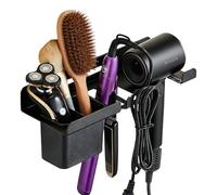 Genérico Hair Tool Organizer - 30 x 11 cm Carbon Steel Anti-Slip Waterproof Rack | Hot Tools Holder For Blow Dryer, Straightener, Curling Iron Curling, Brush, Comb - Bathroom, Salon, Vanity, Dorm