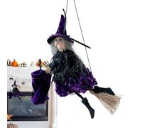 Generico Halloween avec Sorcière Volante - Push Witch Chiffres sur Broomstick pour Cour, maison ou Configuration dans le Bureau | Propre Halloween PROPRIET pour GARDENT Outdoor, Scènes de CONSTRUCTION