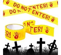 Generico Halloween - Avertissement décoratif 1,77 x 82 ft | "Do Not Enter" pour les fêtes, la maison sorciée, les scènes d'horreur, les décorations d'intérieur et d'extérieur pour fête à thème