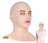 Generico Halloween Bald Masque - Latex Size | Full Head Masquerade Face Cover | Novelty Costume For Women Party Cosplay Halloween Event Use Easter, And New Year's Eve Parties.