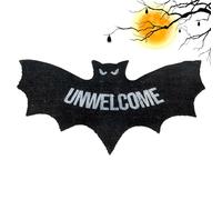 Genérico Halloween Bat Rug - Tapis de sol gothique Unwelcome, 80 x 40 cm, décoration d'intérieur pour chambre à coucher, salon, cuisine, entryway, étude, ou balcon