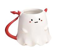 Genérico Halloween Coffee Cup - 6,5 cm Adorable voyage en céramique Ghost Ceramices | 500 ml de tasses à boire multifonctionnelles, fournitures de cuisine pour la bière, le café, le thé et l'eau