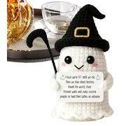 Genérico Halloween Crochet Ghost de soutien émotionnel faite à la main