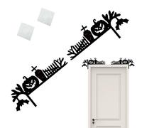 Generico Halloween Front Door - 25,7 x 12,5 cm - Halloween Decorations | Wood 2 pièces Pumpkin Graveyard Witch Castle Set Spider Web Corner | Door Topper Decor- Ghost Festival Home Window