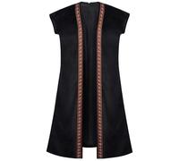 Genérico Halloween Gilet médiéval de pirate pour homme Costume médiéval Costume de renaissance Gilet de jeu de rôle Viking Veste longue sans manches pour homme, Noir , XL