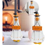 Generico Halloween Party Table figurine en résine lumineuse en forme d'animal, décoration de table pour l'intérieur et l'extérieur. Décoration with and Cauldron (blanc, 16,2 cm)