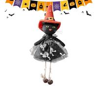 Generico Halloween Tree Ornaments, Window Doll Pendant 8,66 x 4,33 inches, Ghost Witch Pumpkin Cat Spooky Charm, Hangable Decorations for Indoor Outdoor Holiday, Home Decor, Child-Friendly