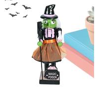 Generico Halloween Wooden Nutcracker - Holiday Decor Skeleton Pumpkin Nutcracker - Accessoires décoratifs Goody Bag Fillers Halloween Tabletop Decoration for Window Mantelpiece Fireplace Home Display