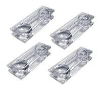 Genérico Haltères pour corde de stores - Poignée de sécurité transparente | 4 accessoires pour stores enroulables | Poids 8 x 2,5 x 1 cm | Insertion facile des chaînes à billes | Léger et discret