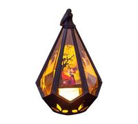 Generico Halween Lantern Decor Château de 22,9 cm Witch Spooky Light pour pelouse, chemin avec éclairage à piles, lanternes pour , décorations de fête, noir, coffret cadeau