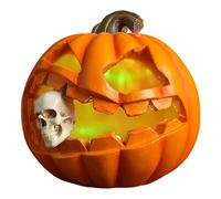 Generico Halween Pumpkin Light Ornement de lampe squelette spectrale, décoration de bureau, table, maison, affichage d'Halloween intérieur et environnement festif