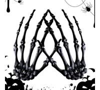 Generico Halween Skeleton Hands - Décorations réalistes dans l'os en plastique | Décoration d'horreur à suspendre | Bras de squelette faux pour porche, bord de fenêtre, bureau et, pour une