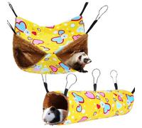 Generico Hamac pour hamster - Paire de hamacs pour écureuils, niche confortable jouet d'escalade pour petits animaux - Cage hérisson