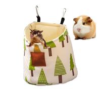 Generico Hamac pour petits animaux - 14 x 9 x 15 cm, doux à cage d'hiver | chaud suspendu pour hamsters, cochons et furets - Hamac doux en faux lin, idéal pour le confort des