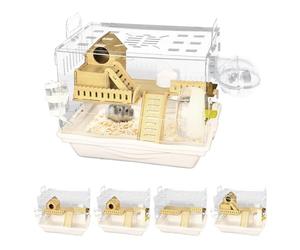Genérico Hamster Home Cage - Spacious Transparent Habitat, Setup Breathing Space, Gerbil Play and Rest Area | Safe Comfortable Pet Enclosure For Lovers Friends Family Companion Care