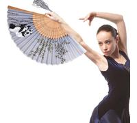 Genérico - Handfächer aus Seide - Handfächer mit Bambusrahmen | Fächer aus Seidenstoff mit verschiedenen Mustern für Hochzeiten, Tanzpartys, Geschenke, Wanddekoration