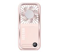 Genérico Handheld Fan - Personal Fan | Blower de cou pliable silencieux avec support de téléphone LED numérique écran USB Backup Powers for Beach Truck Kitchen Tent School And autres