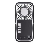 Genérico Handheld Fan - Personal Fan | Blower de cou pliable silencieux avec support de téléphone LED numérique écran USB Backup Powers for Beach Truck Kitchen Tent School And autres