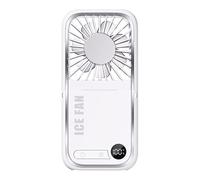 Genérico Handheld Fan - Personal Fan | Blower de cou pliable silencieux avec support de téléphone LED numérique écran USB Backup Powers for Beach Truck Kitchen Tent School And autres