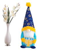 Generico Hanoukka Faceless Gnomes - White and Blue Swedish Tomte Toys | Creative Decorative Good Luck Hanukkah Decorations for Home, Table, Shelf, Living Room, Holiday Display