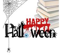 Generico Happy Halloween Table Sign - Ornement en bois festif | Haappy in Siign avec charme rustique La pièce maîtresse Hallloween Table pour la maison, Office